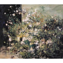 Tufa de trandafiri 5 - pictură în ulei pe pânză, artist Cristian Porumb